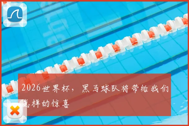2026世界杯,黑马球队将带给我们怎样的惊喜